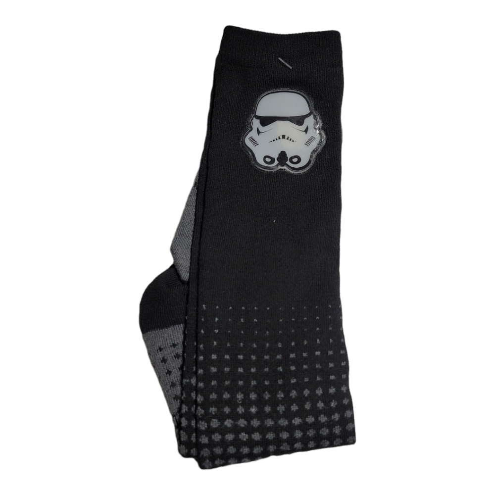 Disney Star Wars Stormtrooper Light Up Black Gray/GreyLong Socks NWOT